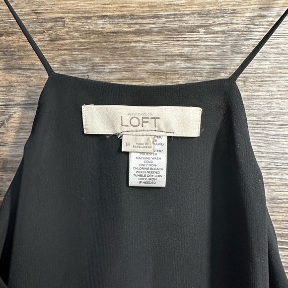 LOFT Black Fitted Backless Camisole Tank Top - Picture 5 of 7